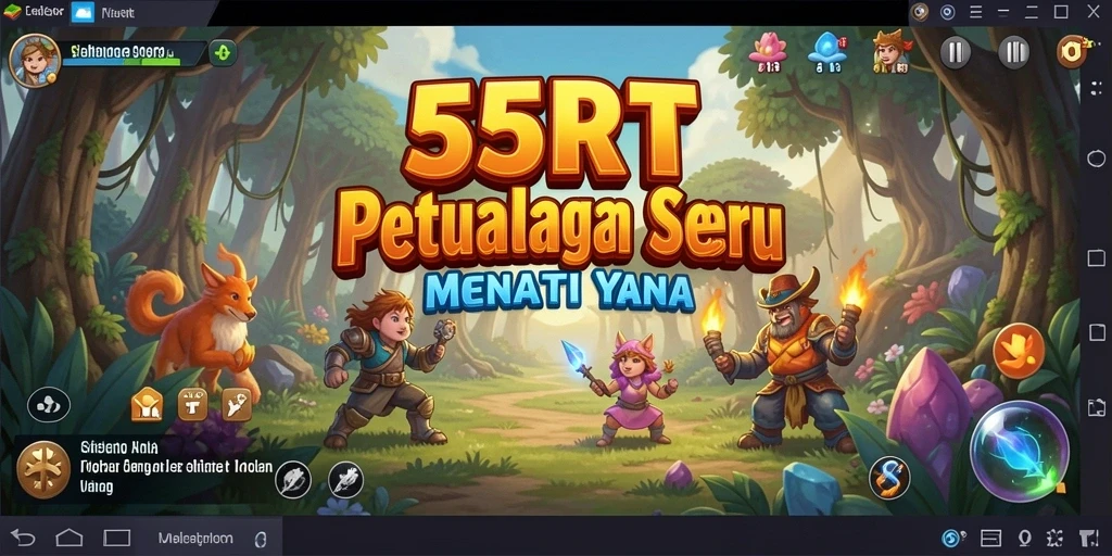 Screenshot utama 55RT menampilkan aksi seru dalam petualangan.