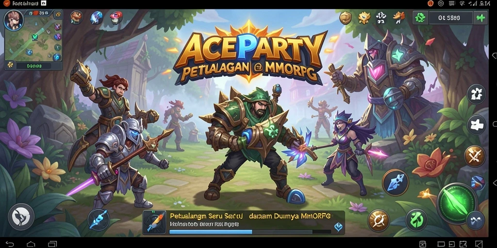 Tampilan gameplay seru dalam dunia ACEPARTY yang memukau.