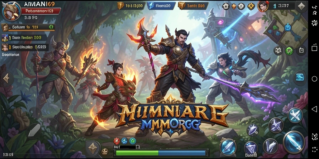 Tampilan bermain AMAN69 yang menakjubkan dan penuh aksi dalam dunia MMORPG.