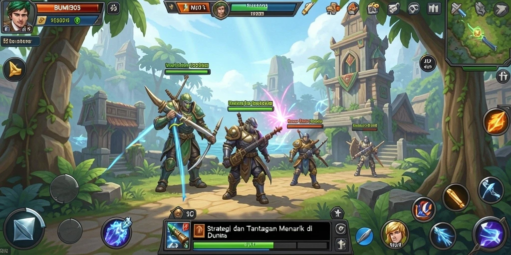 Tampilan gameplay mendebarkan dari BUMI303 yang penuh strategi.