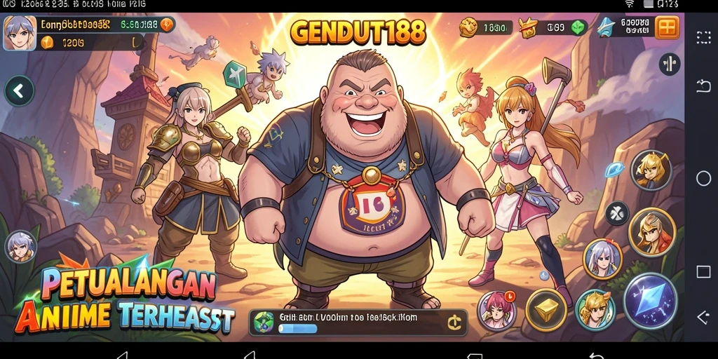 Screenshot gameplay <strong>GENDUT188</strong> menampilkan pertarungan karakter Anime yang seru.