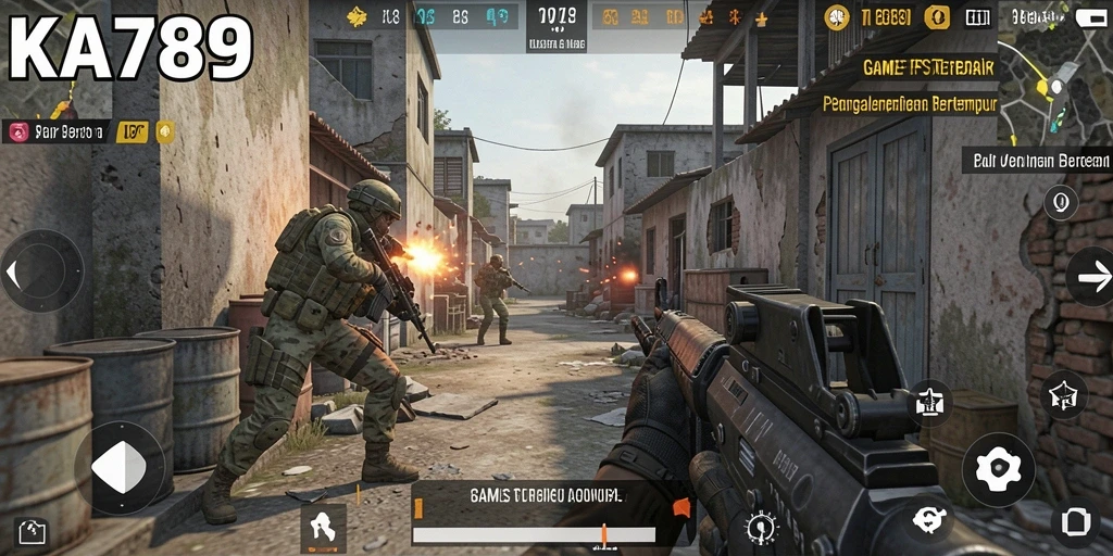 Gameplay KA789 yang intens dan mendebarkan saat pertempuran FPS.