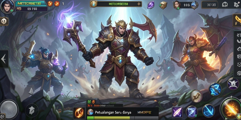 Tampilan gameplay seru dalam dunia fantastis METEORBET88.