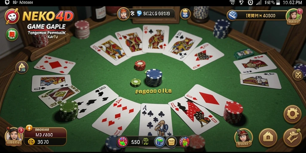 Tampilan gameplay seru dengan antarmuka Gaple menarik.