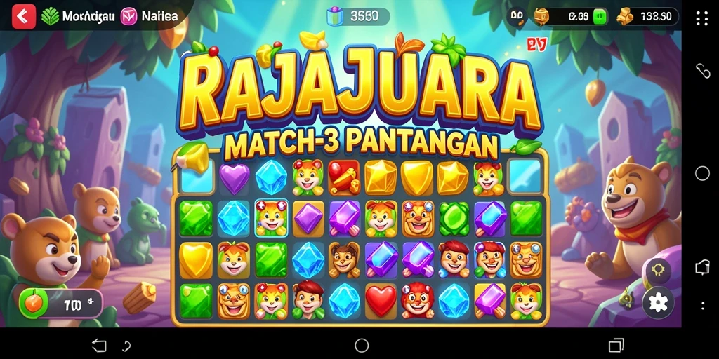 Tampilan gameplay RAJAJUARA yang penuh warna dan seru.