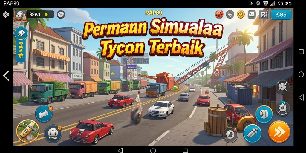 Screenshot gameplay RAP89 dengan nuansa Tycoon yang imersif.