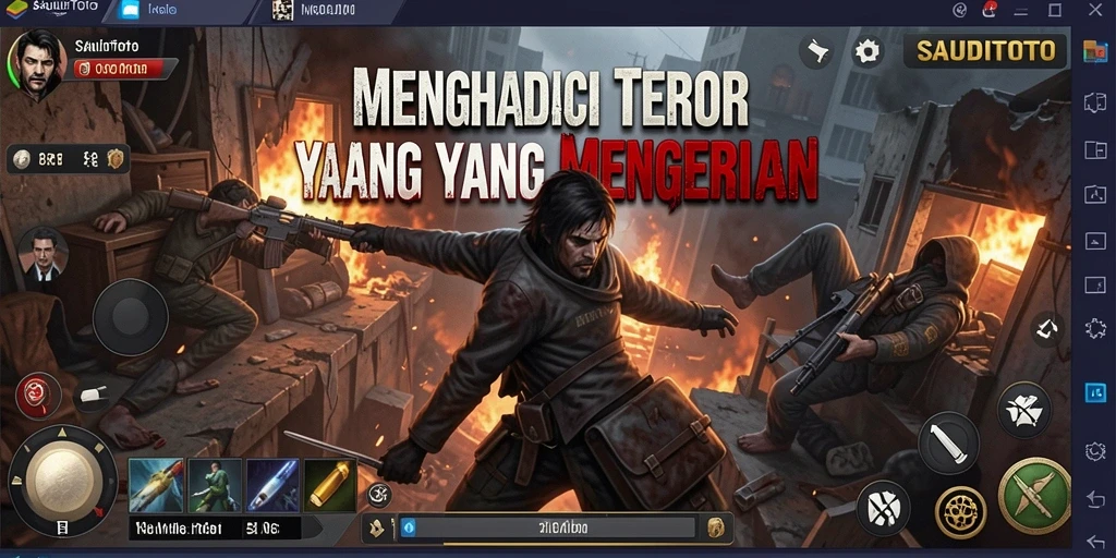Tampak menyeramkan saat gameplay SAUDITOTO di tengah kegelapan.