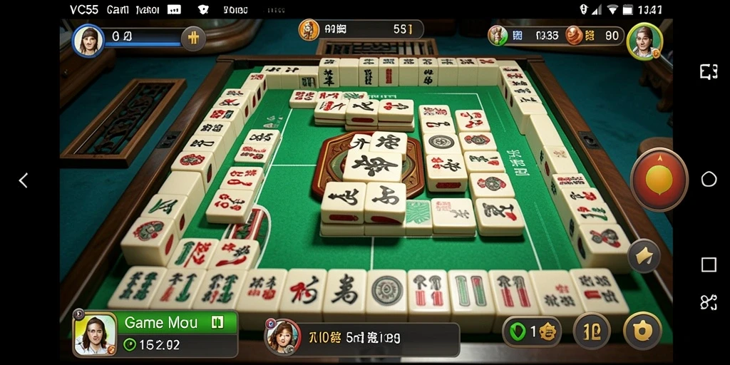 Tampilan gameplay menarik dari game Mahjong VC55 yang menantang.
