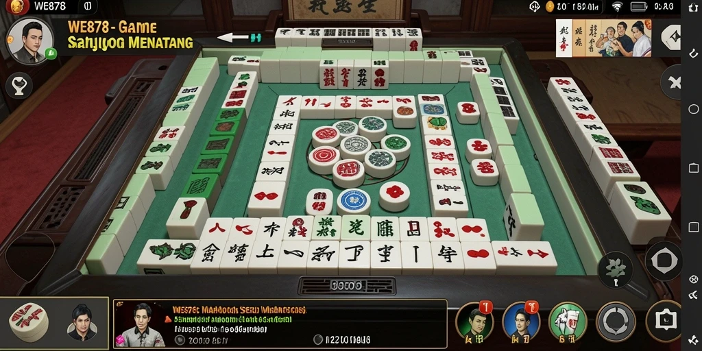 Tampilan gameplay WE878 menampilkan tantangan Mahjong yang menarik.