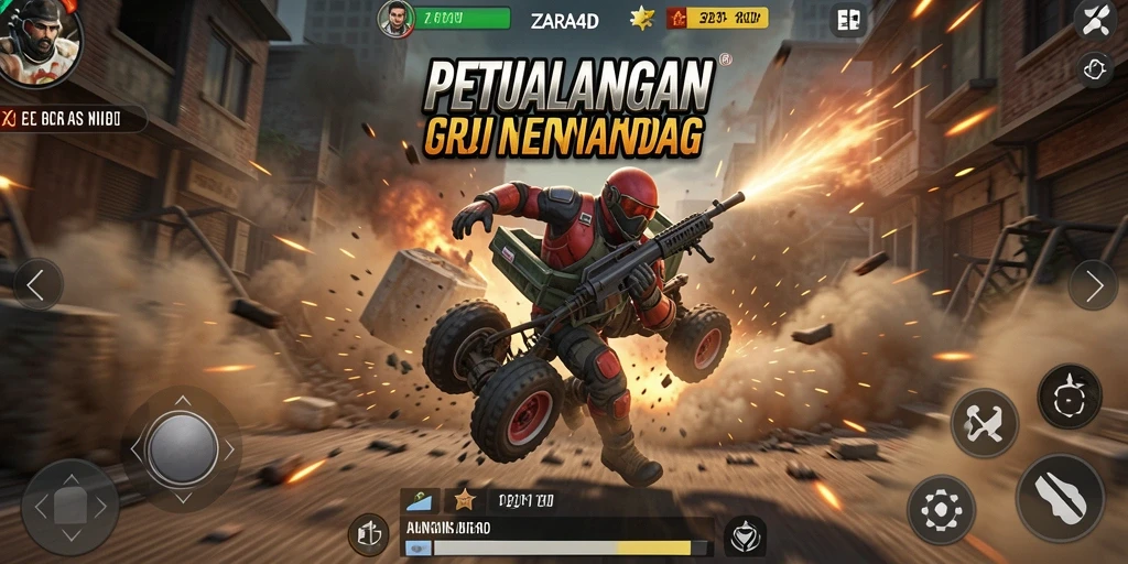 Tangkapan layar utama ZARA4D menampilkan aksi mendebarkan di lapangan tempur.